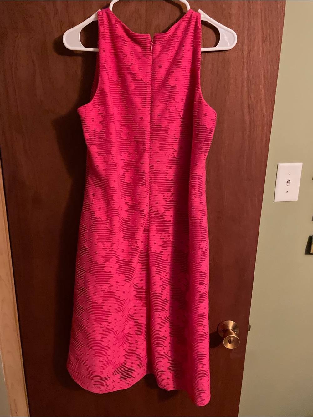 Nine West Hot Pink Textured Dress - Picture 5 of 7